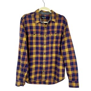 Toad&Co Mens Flannel Shirt Medium Button Down Plaid Long Sleeve Casual